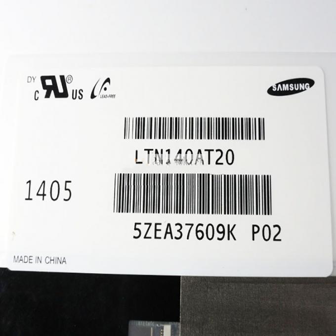 LTN140AT20 Pin da tela 1366x768 HD LVDS 40 do diodo emissor de luz do painel LCD/portátil de 14 polegadas